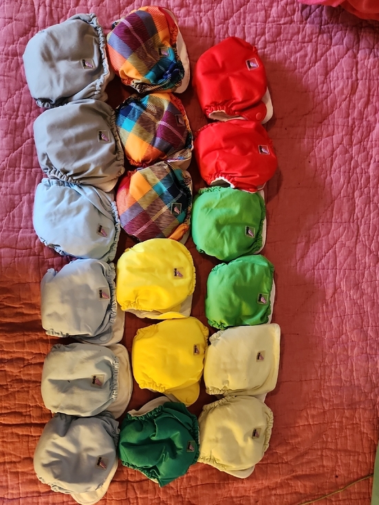 Lil joey | Bottoms | 8 Lil Joey Assorted Color Cloth Diapers All In One ...